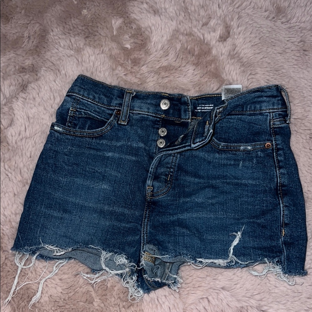 Distressed Denim Shorts